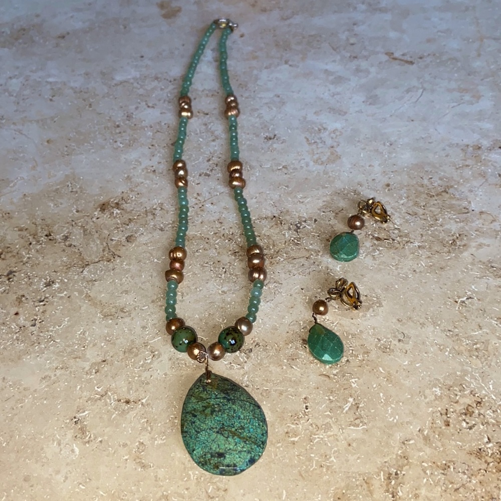 Necklaces and matching earrings